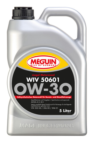 Синтетическое моторное масло Megol Motorenoel WIV 50601 0W-30